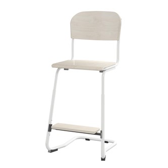 Matte FSC stol sh 45/63 cm lille sæde, hvidt stel