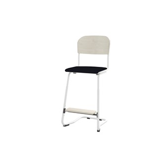 Matte FSC stol sh 45/63 cm lille sæde, hvidt stel
