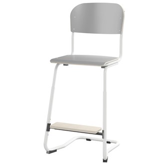 Matte FSC stol sh 45/63 cm lille sæde, hvidt stel