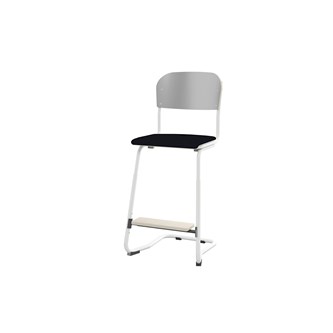 Matte FSC stol sh 45/63 cm lille sæde, hvidt stel