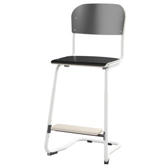 Matte FSC stol sh 45/63 cm lille sæde, hvidt stel