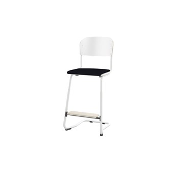 Matte FSC stol sh 45/63 cm lille sæde, hvidt stel