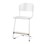 Matte stol sh 45/63 cm stort sæde, hvidt stel