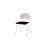 Matte FSC stol sh 44 cm stort sæde hvidt stel