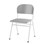 Matte FSC stol sh 44 cm stort sæde hvidt stel