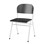 Matte FSC stol sh 44 cm stort sæde hvidt stel
