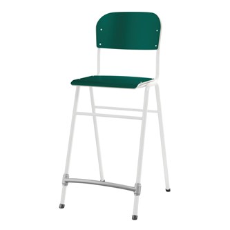 Matte FSC stol sh 65 cm lille sæde hvidt stel