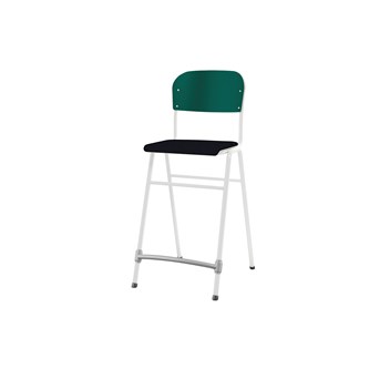 Matte FSC stol sh 65 cm lille sæde hvidt stel