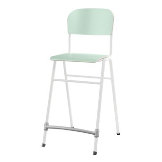 Matte FSC stol sh 65 cm lille sæde hvidt stel