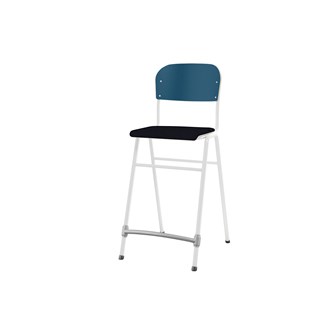 Matte FSC stol sh 65 cm lille sæde hvidt stel