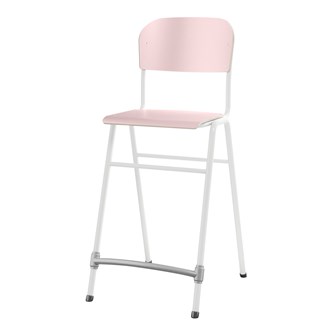 Matte FSC stol sh 65 cm lille sæde hvidt stel
