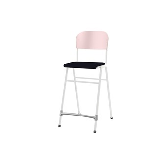 Matte FSC stol sh 65 cm lille sæde hvidt stel