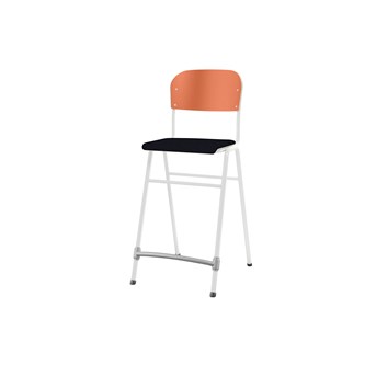Matte FSC stol sh 65 cm lille sæde hvidt stel