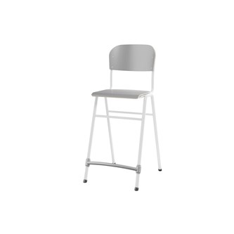 Matte FSC stol sh 65 cm lille sæde hvidt stel