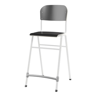 Matte FSC stol sh 65 cm lille sæde hvidt stel