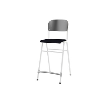 Matte FSC stol sh 65 cm lille sæde hvidt stel