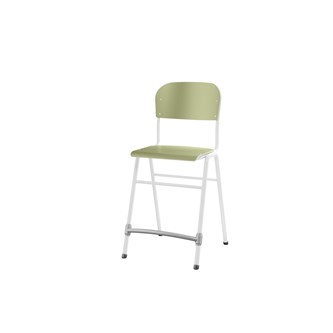 Matte FSC stol sh 54 cm lille sæde hvidt stel