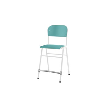 Matte FSC stol sh 54 cm lille sæde hvidt stel