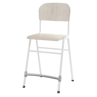 Matte FSC stol sh 54 cm lille sæde hvidt stel
