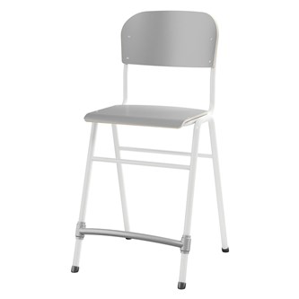 Matte FSC stol sh 54 cm lille sæde hvidt stel