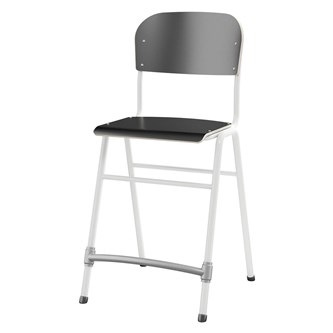 Matte FSC stol sh 54 cm lille sæde hvidt stel