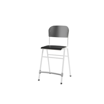 Matte FSC stol sh 54 cm lille sæde hvidt stel