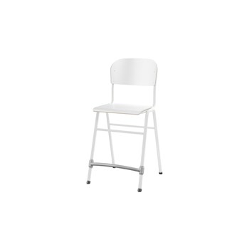 Matte FSC stol sh 54 cm lille sæde hvidt stel