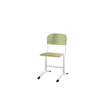 Matte FSC stol sh 38-51 cm lille sæde hvidt stel