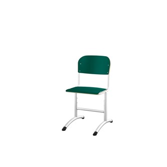 Matte FSC stol sh 38-51 cm lille sæde hvidt stel