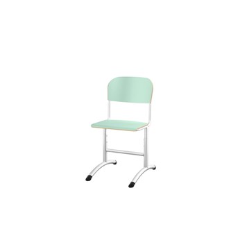 Matte FSC stol sh 38-51 cm lille sæde hvidt stel