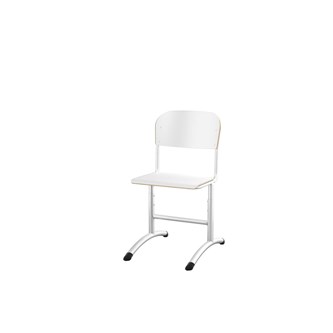 Matte FSC stol sh 38-51 cm lille sæde hvidt stel