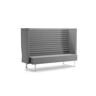 Mr. Box Highback 3-pers. sofa, sort medestel