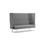 Mr. Box Highback 3-pers. sofa, sort medestel