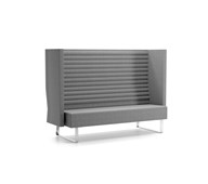 Mr. Box Highback 3-pers. sofa, sort medestel