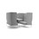 Mr Box Meeting Point Highback 3-pers. sofa, sort medestel