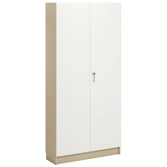 Norden FSC materialeskab 2 laminatlåger B100xD32xH210 cm birk