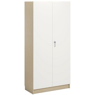 Norden FSC materialeskab 2 laminatlåger B100xD47xH210 cm birk