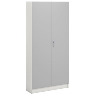 Norden FSC materialeskab 2 laminatlåger B100xD32xH210 cm hvid