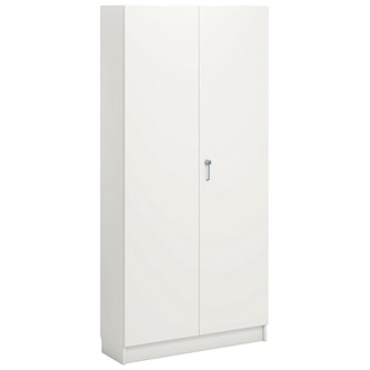 Norden FSC materialeskab 2 laminatlåger B100xD32xH210 cm hvid