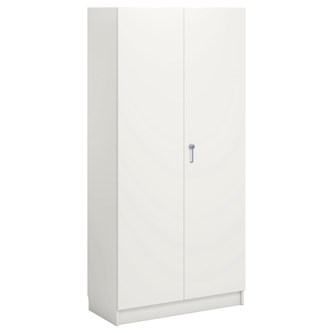 Norden FSC materialeskab 2 laminatlåger B100xD47xH210 cm hvid