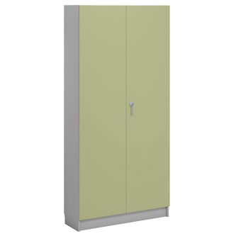 Norden FSC materialeskab 2 laminatlåger B100xD32xH210 cm lysegrå