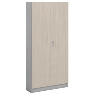 Norden FSC materialeskab 2 laminatlåger B100xD32xH210 cm lysegrå