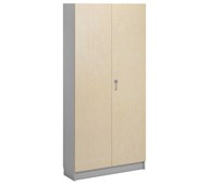 Norden FSC materialeskab 2 laminatlåger B100xD32xH210 cm lysegrå