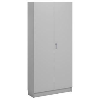 Norden FSC materialeskab 2 laminatlåger B100xD32xH210 cm lysegrå