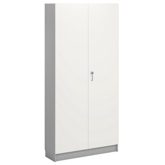 Norden FSC materialeskab 2 laminatlåger B100xD32xH210 cm lysegrå