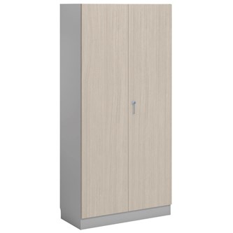 Norden FSC materialeskab 2 laminatlåger B100xD47xH210 cm lysegrå