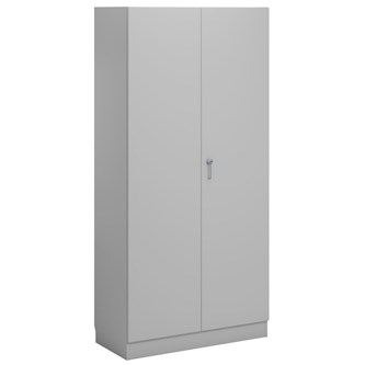 Norden FSC materialeskab 2 laminatlåger B100xD47xH210 cm lysegrå
