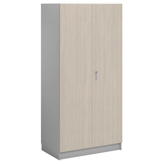 Norden FSC materialeskab 2 laminatlåger B100xD60xH210 cm lysegrå