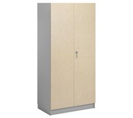 Norden FSC materialeskab 2 laminatlåger B100xD60xH210 cm lysegrå