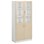 Norden FSC materialeskab 2 laminat-/2 glaslåger B100xD47xH210 hvid